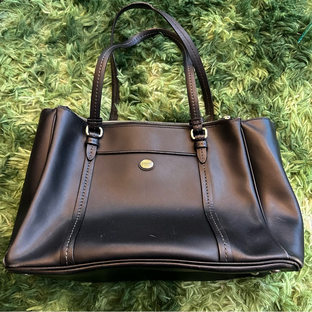 Big black coach tote bag